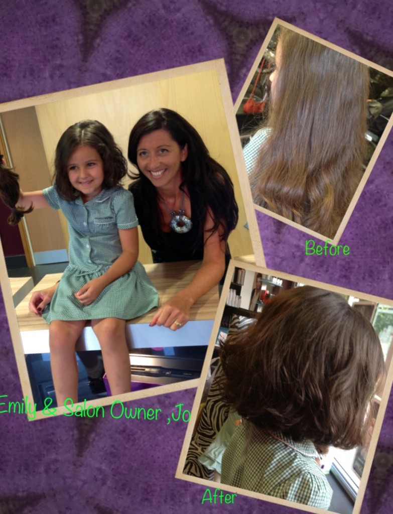 Before and After Hair Cut for Hair Donation