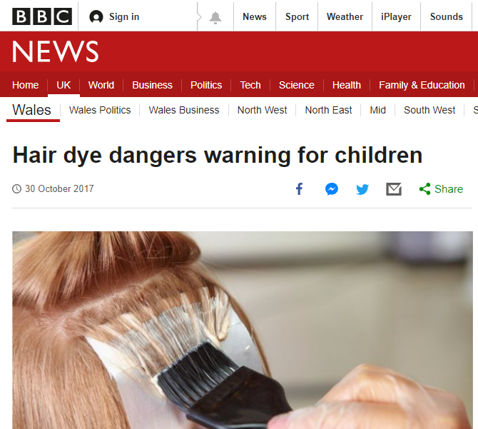 Hair Dye Warning