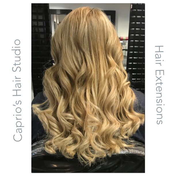 after 7 Curly Blonde Hair Extensions