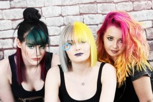 3 Women - Different Bright Hair Styles