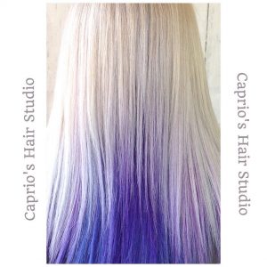 Blonde to Purple Hair Colouring