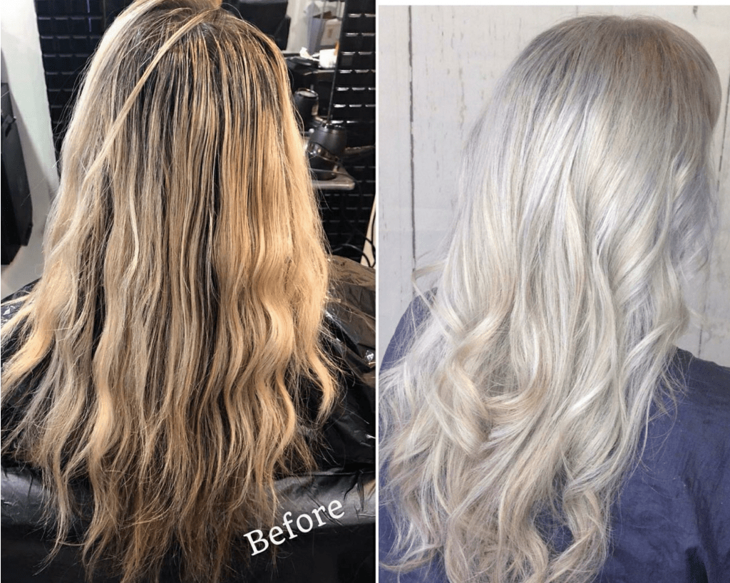 Blonde to Platinum Blonde Hair Transformation