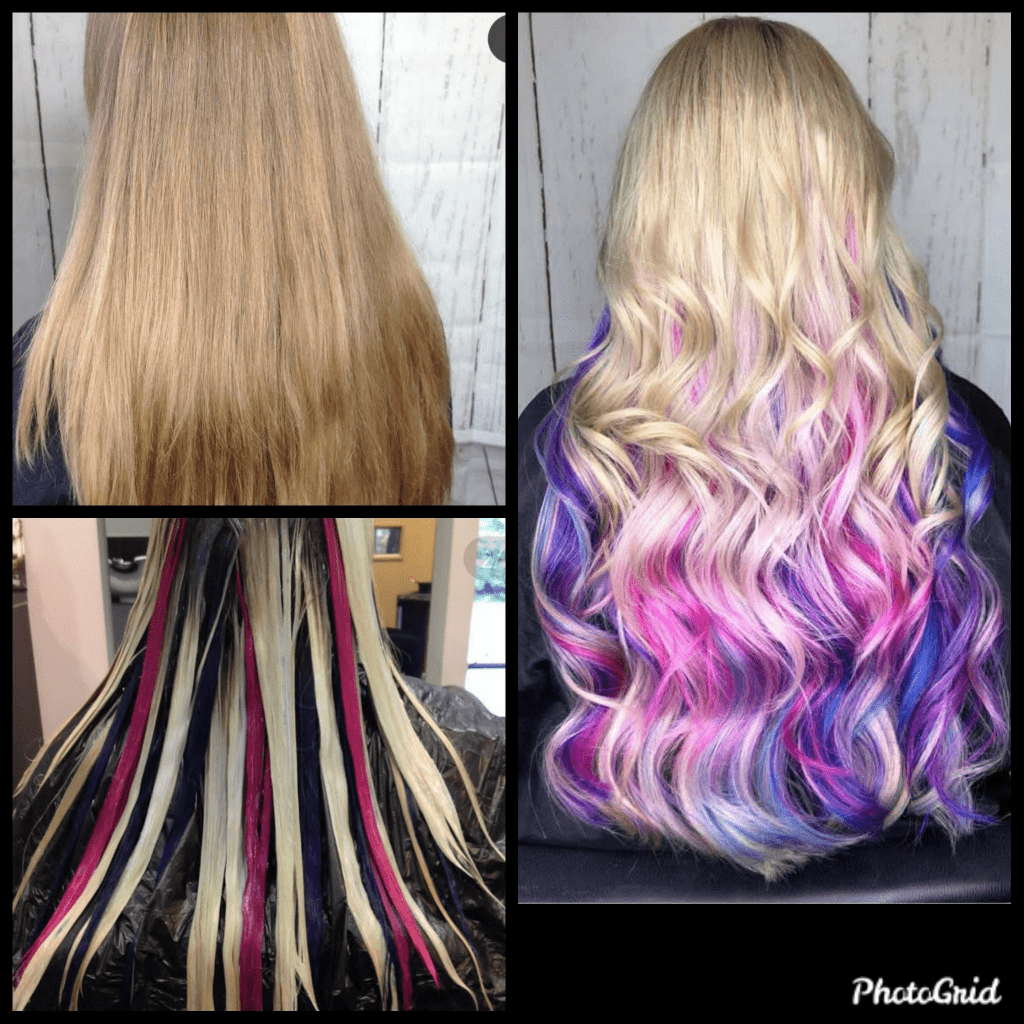 Pink, Purple and Blue Hair Transformation