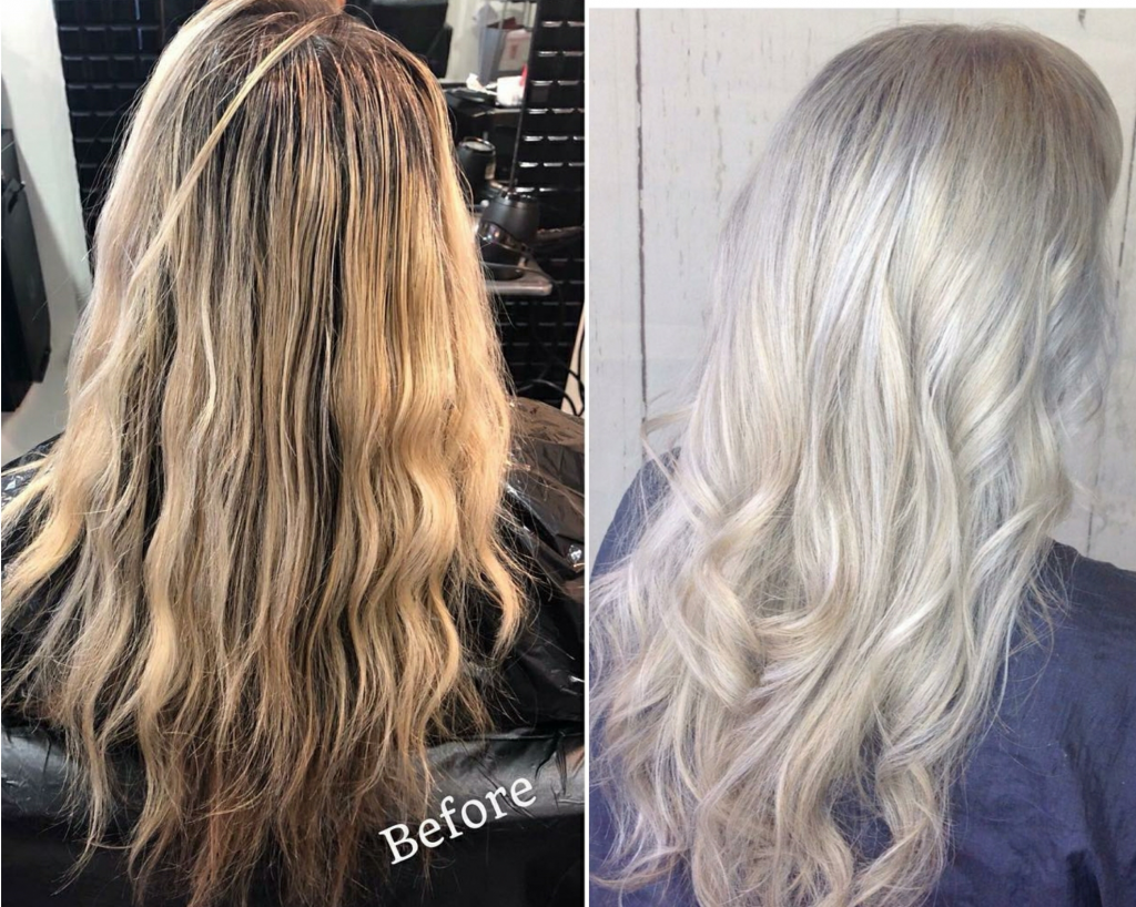 Before and After Blonde Transformation