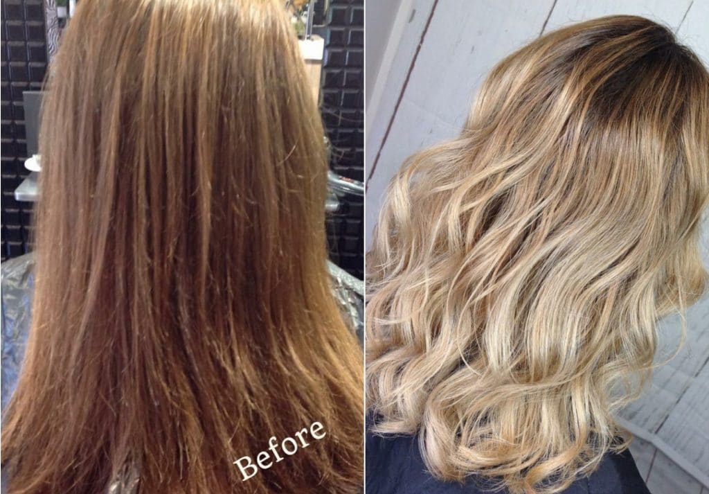 Before and After Blonde Transformation