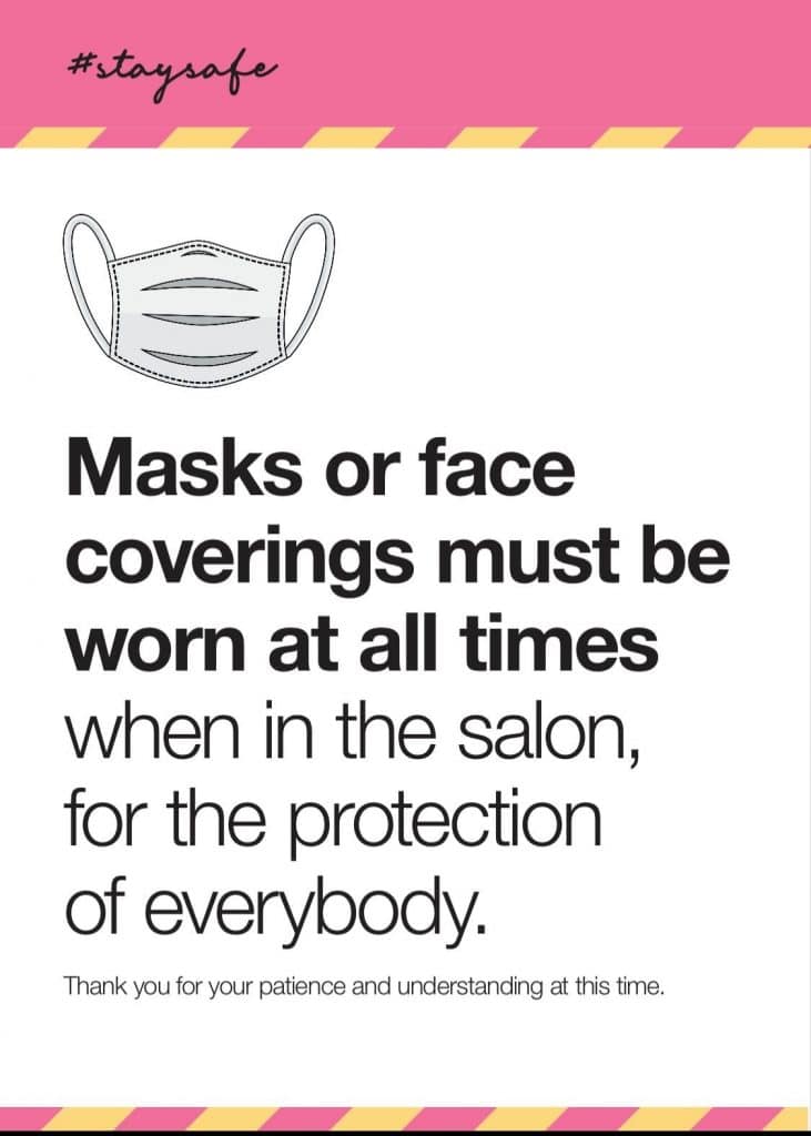 Face Masks To Be Worn Poster