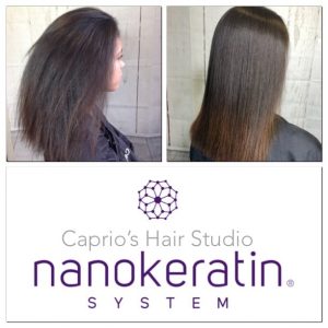 Non chemical straightening leaves hair nourished and silky smooth. Available at Caprio's