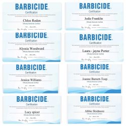 Barbicide Certifications